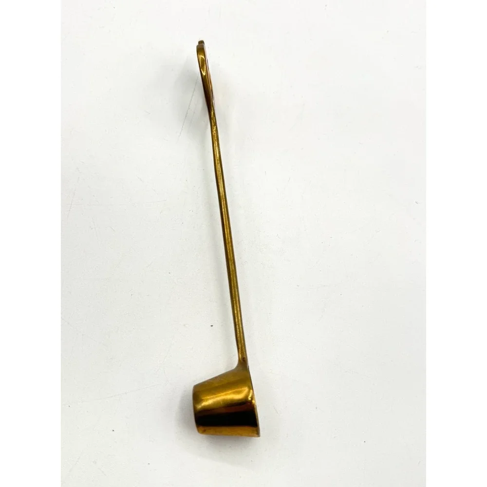 Vintage Solid Brass Heart Handle Measuring Spoon Long Coffee Scoop Made in Korea